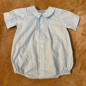 FriedKnit Creations Blue Romper 6 Months